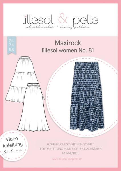 Papierschnittmuster lillesol women No.81 Maxirock